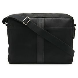 Hermès Borsa a tracolla in nylon e pelle Hermes Acapulco Basas MM Nero