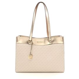 Borsa Tote Grande Jet Set Travel di Michael Kors Marrone Beige