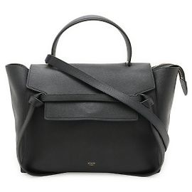 Céline Celine Mini Belt Bag Leather 2WAY Handbag Black