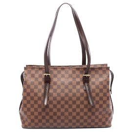 Borsa Tote Chelsea Damier Louis Vuitton Marrone