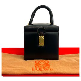 Bolso de cuero Anagram Loewe Negro
