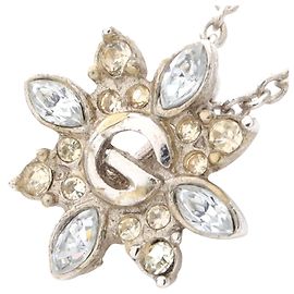 Collar G Logo Givenchy de acero inoxidable con strass Plata Metálico