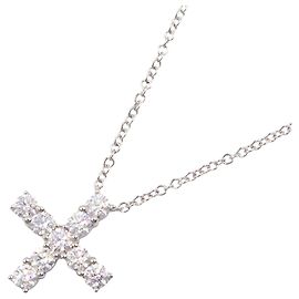 Harry Winston Diamant-Halskette aus Pt950-Platin Silber Metallisch