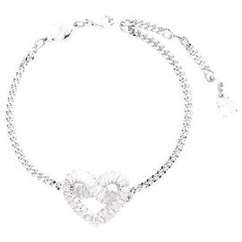 Pulsera de cristal en forma de corazón Matrix de Swarovski Plata Metálico