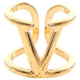 V Logo Ring Valentino Garavani Schmuck Gold Golden Metallisch