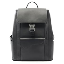Dior Saddle Leather Backpack Black Black