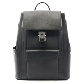 Sac à dos en cuir Saddle Dior Noir Noir