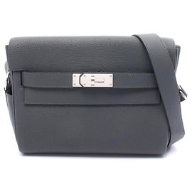 Hermès Kelly Messenger PM Ledertasche Grau