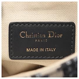 Dior-Dior Mini Saddle Bag Oblique Jacquard Canvas Leather-Brown,Beige