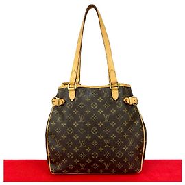 Louis Vuitton Batignolles Vertical Monogram Leder Tote Bag Metallisch Bronze