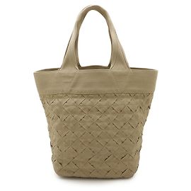 Bottega Veneta Intrecciato Polypropylene Tote Bag Brown Beige