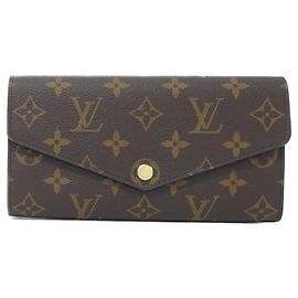 Cartera Larga Monograma Sarah de Louis Vuitton Castaño