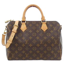 Bolsa Boston Monogram Speedy Bandoulière Louis Vuitton Marrom