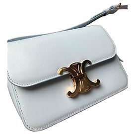 Céline Triomphe Teen Light Blue Leather Handbag Light blue