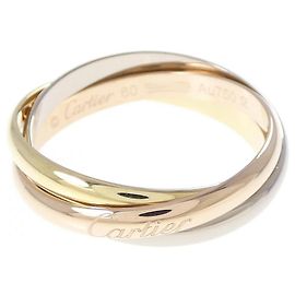 Cartier Trinity Au750 Ring Size 20 Golden Metallic