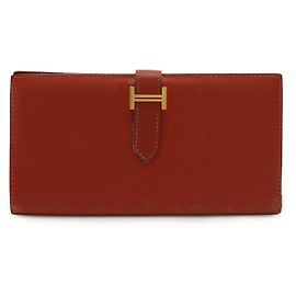 Hermès Béarn Epsom Long Wallet Orange