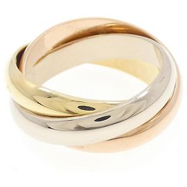 Cartier Trinity Au750 Ring Size 11 Golden Metallic