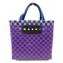 Bolsa Marni MARI MARKET em jersey com alça Azul