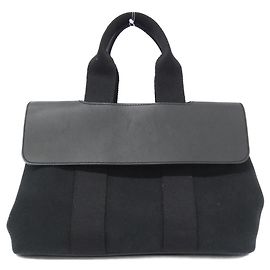 Borsa Gummy Toile Chevron Valparaiso PM Hermès Nero