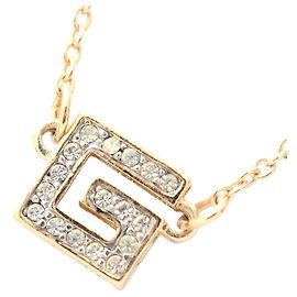Colar com logo G quadrado em ouro e strass da Givenchy Dourado Metálico