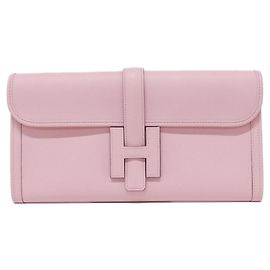 Pochette Hermès JigeElan29 en cuir Swift Rose