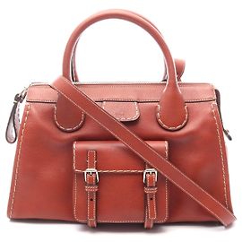 Chloé Bolsa de couro Chloe EDITH marrom Marrom