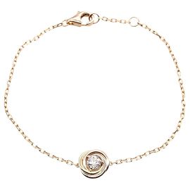 Pulsera Trinity Cartier en oro K18 con diamantes Dorado Metálico