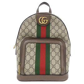 Gucci Ophidia GG Supreme Canvas Rucksack Braun Beige