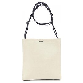 Bolsa TANGLE em lona/couro Jil Sander Marrom Bege