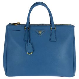 Prada Galleria Saffiano Leather Tote Blue