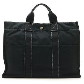 Borsa tote Herbag MM in tela Hermès Nero