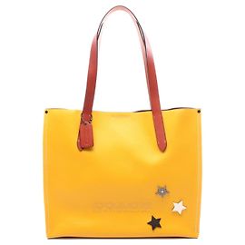 Coach Leather Tote Bag Yellow