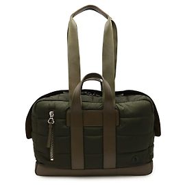 Moncler KEITU BORSA Sac en Nylon et Cuir Vert