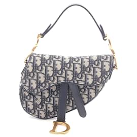Dior-Dior Mini Saddle Bag Canvas Leather-Black