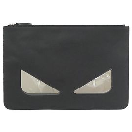 Pochete de couro Fendi BAG BUGS Preto