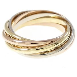 Cartier Trinity Au750 Ring Size 9 Golden Metallic