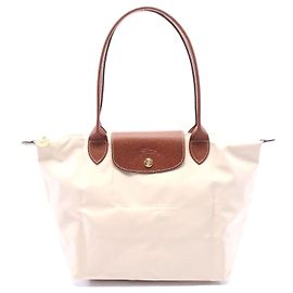 Borsa Tote Longchamp Le Pliage Original M Marrone Beige