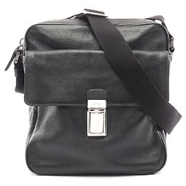Borsa a Spalla in Pelle VITELLO CITY di Prada Nero