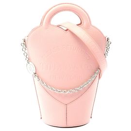 Mini bolso de cuero cruzado Tiffany & Co Rosa