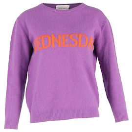 Pull ras du cou mercredi Alberta Ferretti en laine violette Violet