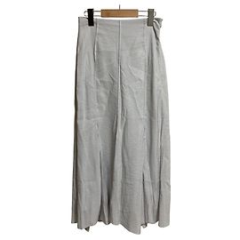 Autre Marque Saia flare com bainha plissada FRAY I.D Marrom Cinza