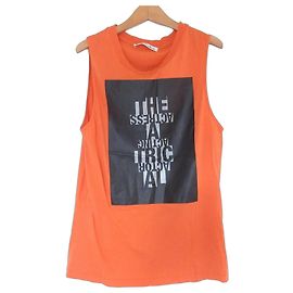 Top sem mangas estampado Acne Studios Laranja