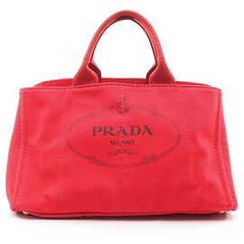 Prada Canapa Tote Bag Red