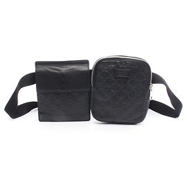Bolsa de cinto dupla pochete Guccissima da Gucci Preto