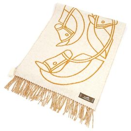 Ivory Cashmere Schal von Hermès Roh
