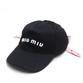 Gorra con estampado de lunares Miu Miu Negro