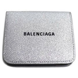Balenciaga Everyday Compact Wallet Black Silvery