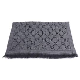 Sciarpa in lana grigia Gucci Marrone