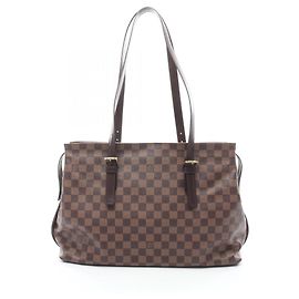 Bolsa Tote Chelsea Damier Ebene Louis Vuitton Marrom