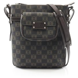 Sac à épaule Anagram Loewe Marron Noir